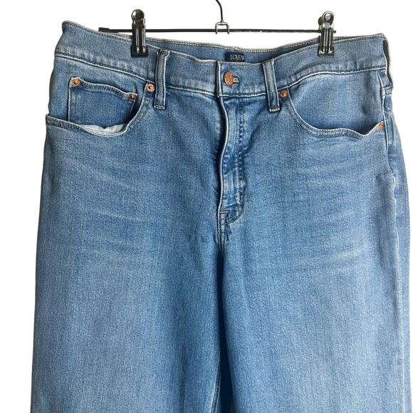 J.Crew 2025 Classic Wide-Leg Blue Denim Jeans Cotton Light Wash Size 30 Womens - Picture 12 of 14